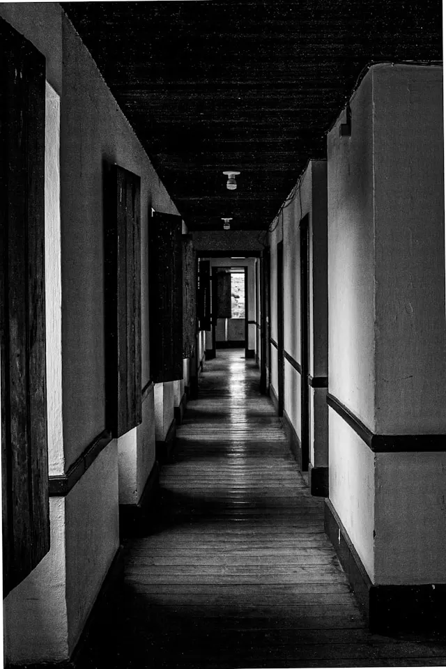 An abandoned hallway.